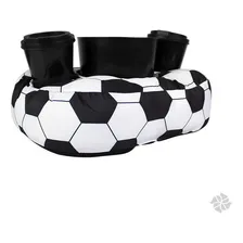 Almofada Porta Pipoca Kathavento Bola De Futebol Com Balde E Dois Copos Foto mini 4
