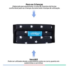 Almofada Protetor Cinto Segurança Carro BebĂȘ Estrela Clingo Cor Preto Foto mini 2