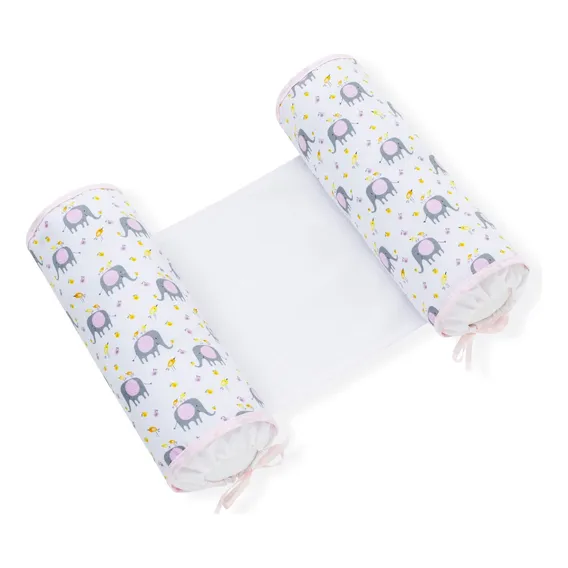 Almofada Rolinho Segura Bebe Estampas + Rapido Cor Elefante Rosa Foto 1