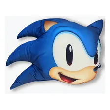 Almofada Sonic Speed Ouriço Cabeça Decorativo Quarto Sala Cor Azul Foto mini 1