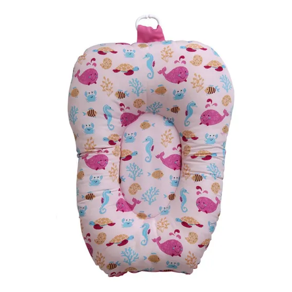 Almofada Suporte Para Banho Estampada - Baleia Rosa Foto 1
