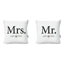 Almofadas E Decorativas Mr E Mrs Para Sala 40x40 Foto mini 1