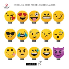 Almofadas Emoji Kit 12 Unidades Emoticon 28cmx28cm Foto mini  2