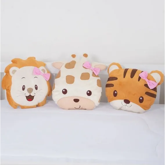 Almofadinhas Decorativas Infantil Safári Rosa Feminina Foto 1