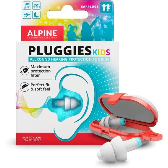Alpine Pluggies Kids - Protetor Auricular Infantil - 26 Db Cor Branco Foto 1