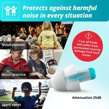 Alpine Pluggies Kids - Protetor Auricular Infantil - 26 Db Cor Branco Foto mini 3