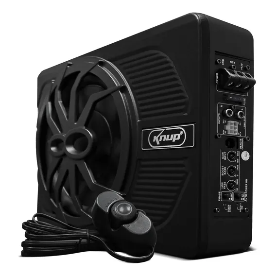 Alto Falante 10 Polegadas Medio Grave 10 Subwoofer Slim Potente Caixa De Som Amplificada Automotivo 200w Crossover Ativo com Cabo Rca 5 Metros Foto 1