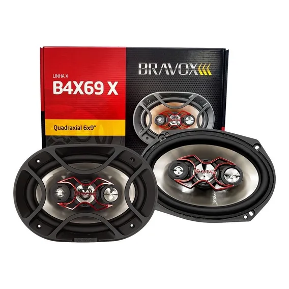 Alto Falante 6x9 Polegadas Bravox 140w Rms B4X69-X Quadriaxial Foto 1