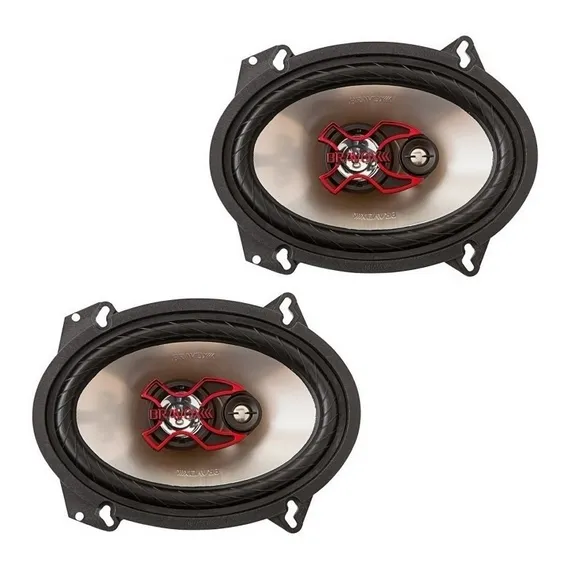 Alto Falante Bravox B3x68x 6x8 Polegadas 100wrms Par Cor Preto/vermelho Foto 1