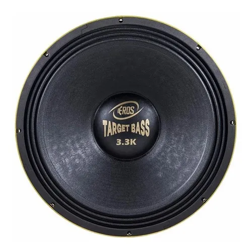 Alto Falante Eros 15 Pol Target Bass 3.3 K Potencia 3300w 4 Ohms Cor Amarelo Foto 1