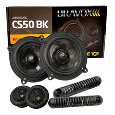 Alto Falante Kit 2 Vias Bravox 5 Polegadas Cs50bk 130w Rms Foto mini 1