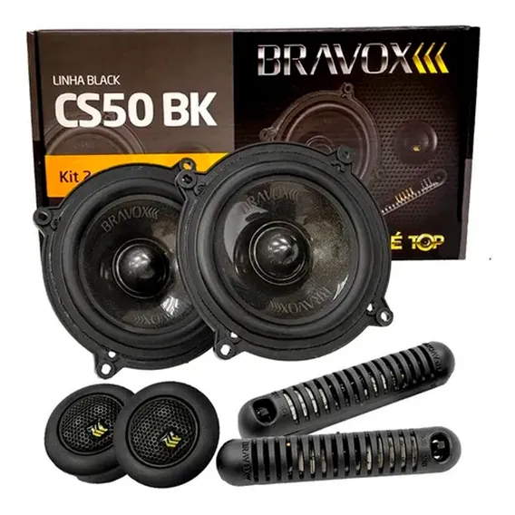 Alto Falante Kit 2 Vias Bravox 5 Polegadas Cs50bk 130w Rms Foto 1