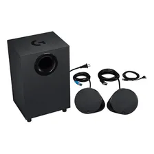 Alto-falantes para jogos Logitech G560, luzes RGB, cor preta Foto mini 4
