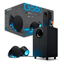 Alto-falantes para jogos Logitech G560, luzes RGB, cor preta Foto mini 1
