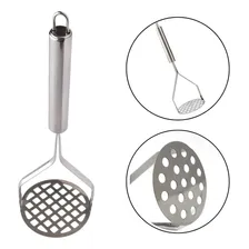 Amassador Batatas Legumes Espremedor Aço Inox Cabo Reforçado Foto mini 4