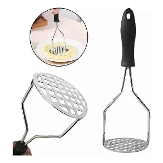 Amassador Legumes Batata Cabo Reforçado Espremedor Aço Inox Foto 1