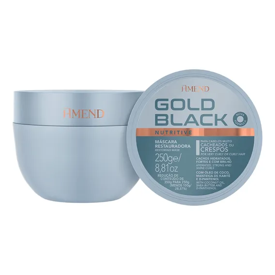Amend Gold Black Nutritiva Máscara Restauradora 350g Foto 1