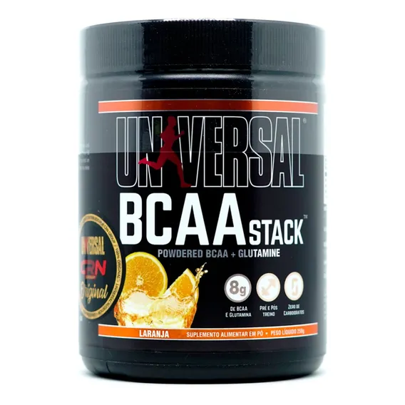 Aminoácido Bcaa + Glutamine Universal Nutrition Sabor Laranja Foto 1