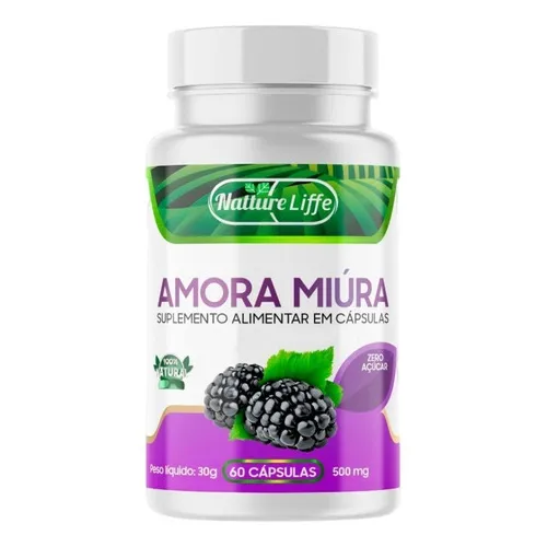 Amora Miúra - Morus Nigra 500mg 60 Cápsulas Sabor Neutro Foto 1