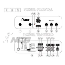 Amplificador Compacto Para Som Nca Sa100 100 W Rms Cor Preto Foto mini 4
