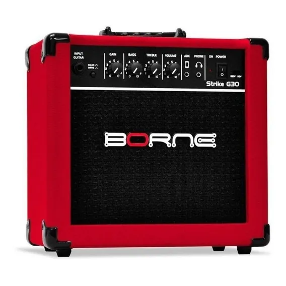Amplificador Cubo P/ Guitarra Strike G30 15w Vermelho Borne 110V/220V Foto 1