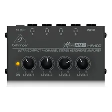 Amplificador De Fone Behringer Ha400 4 Canais Compact 12v Foto mini 2