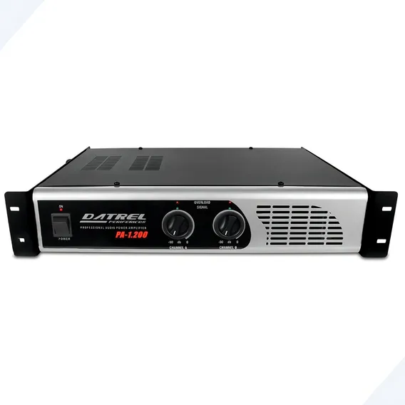 Amplificador De PotĂȘncia Pa 1.200 200w Datrel Cor Preto PotĂȘncia De SaĂda Rms 200 W 110v/220v Foto 1
