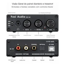 Amplificador Fone Ouvido Fosi Audio Q4 Mini Stereo Gaming DAC Foto mini 1