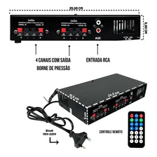 Amplificador Leson Bluetooth 60w Usb Aux 4ch Lsa400.4 Foto mini 3