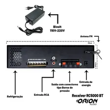 Amplificador Mesa Mixer Orion RC5000 300w 2 Canais Som Igreja Residencial Foto mini 4