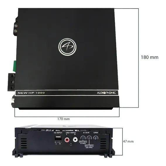 Amplificador Modulo Audiophonic Hp1000 500 Rms Potencia Cor Preto Foto 1