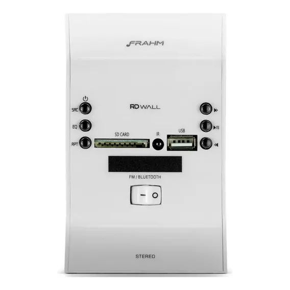 Amplificador Parede Bluetooth Usb Bivolt Frahm Slim Wall Cor Branco Potência de saída RMS 60 W Foto 1