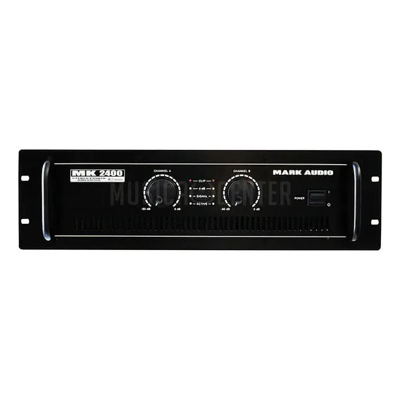 Amplificador Potência 400w Mark Áudio Mk 2400 2canais Bivolt Cor Preto Potência de saída RMS 400 W Foto 1