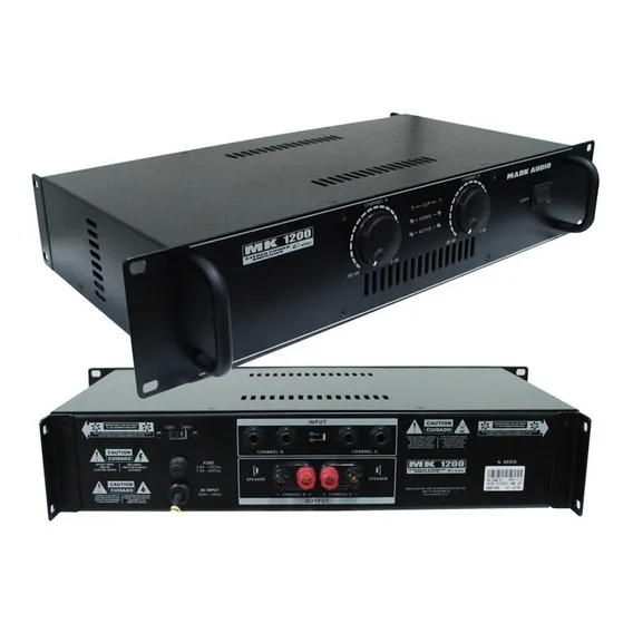 Amplificador Potencia Mark Audio Mk1200 Stereo 200w Rms Foto 1