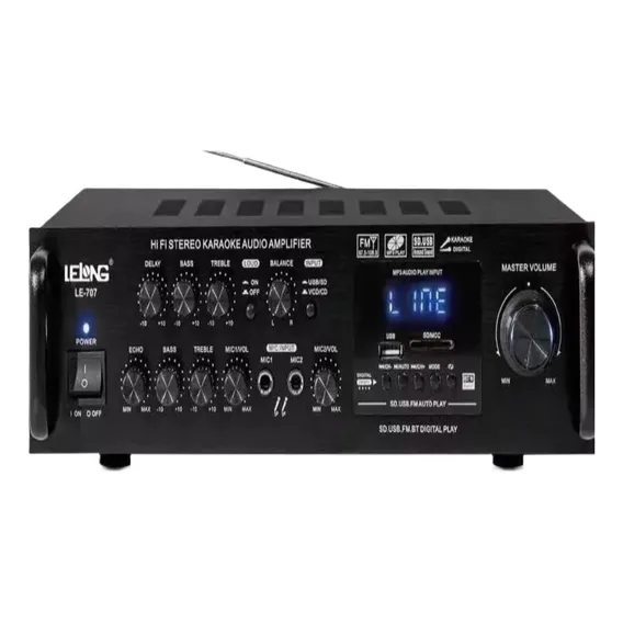 Amplificador/receiver Som Bluetooth Bivolt Mp3 Stereo Foto 1