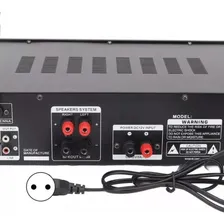 Amplificador/receiver Som Bluetooth Bivolt Mp3 Stereo Foto mini 4