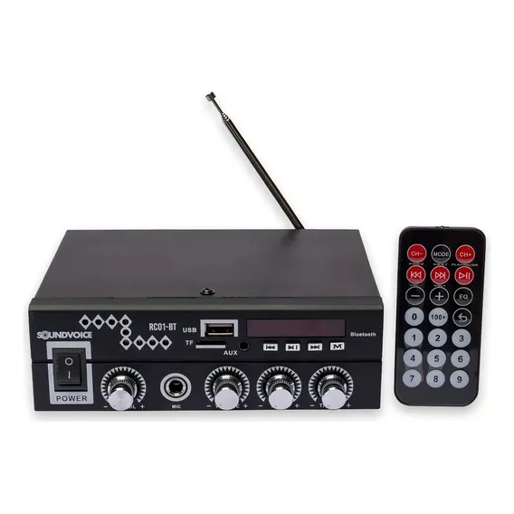 Amplificador Receiver Soundvoice Som Ambiente 60w Bluetooth Foto 1