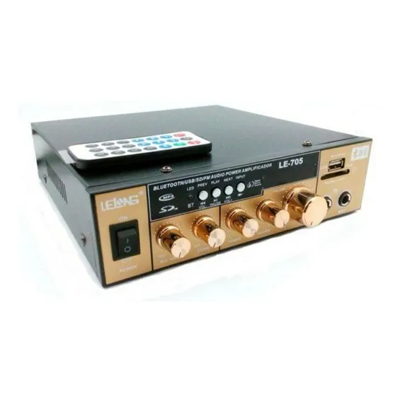 Amplificador Receiver Usb Bluetooth Rádio Fm Som Ambiente Foto 1