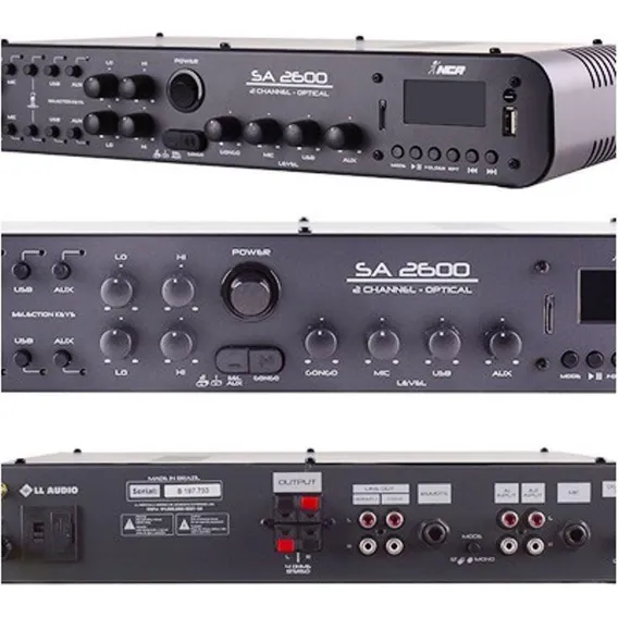 Amplificador Som Ambiente Nca Sa2600 Óptical 180w Rms Foto 1