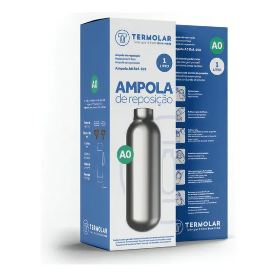 Ampola Vidro Reposição A0 Garrafa Termolar 1 Litro Lúmina Foto 1