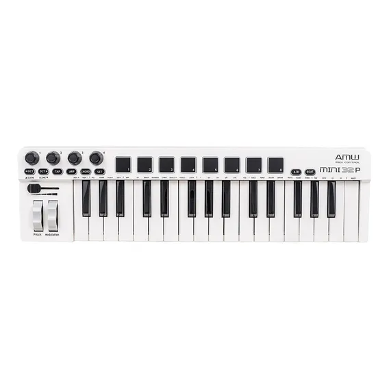 Amw Mini 32 Pad White Teclado Controlador Midi Usb 32 Teclas Foto 1