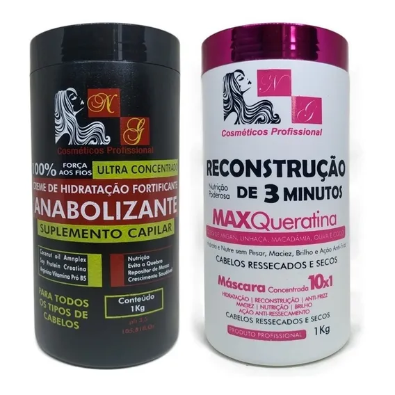Anabolizante Capilar + Reconstrução 3m Profissional 1kg Foto 1