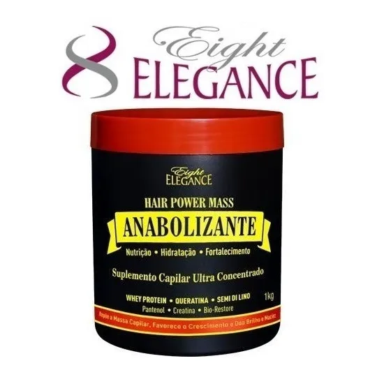 Anabolizante Power Mass Capilar Eight Elegance 1kg Foto 1