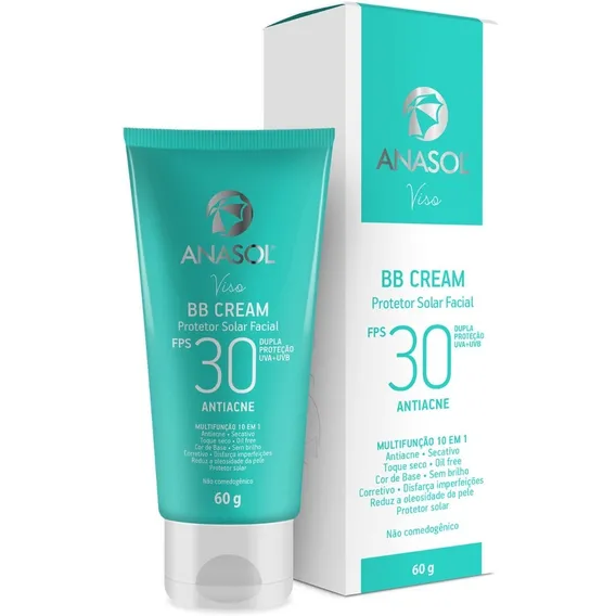 Anasol Bb Cream Protetor Solar Antiacne Facial Fps30 60g Foto 1