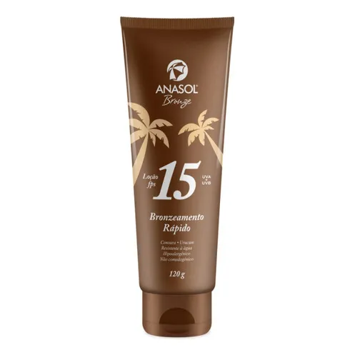 Anasol Loção Bronzeadora Fps 15 - 120 G Bronzeamento Rápido Foto 1