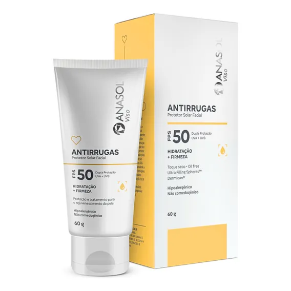 Anasol Protetor Solar Antirrugas Facial Oil Free Fps 50 60g Foto 1