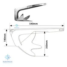 Âncora Bruce Aço Inox Polido 7.5 Kg Barco Lancha Sem Solda Foto mini 4