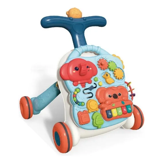 Andador Didático Mesinha Infantil Animais Azul Multmaxx Cor Azul-celeste Foto 1