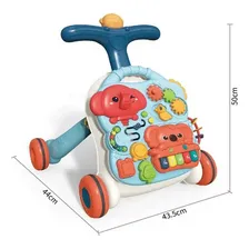 Andador Didático Mesinha Infantil Animais Azul Multmaxx Cor Azul-celeste Foto mini 4