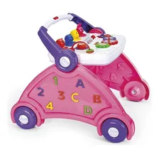 Andador Didático Musical Educativo Mesa Bebê Cor Rosa Foto  mini 1